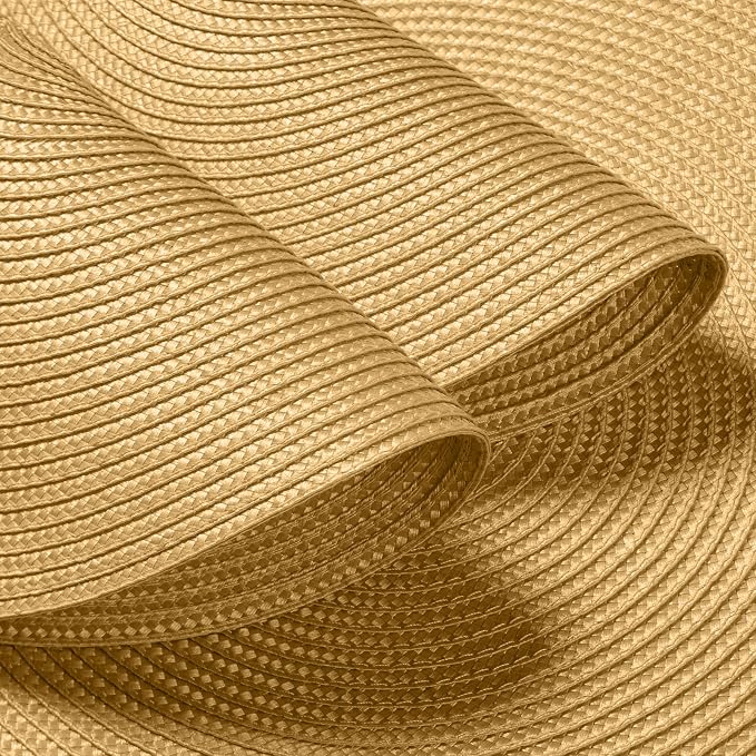 FunWheat Round Braided Placemats Set of 6 Table Mats - Image 6