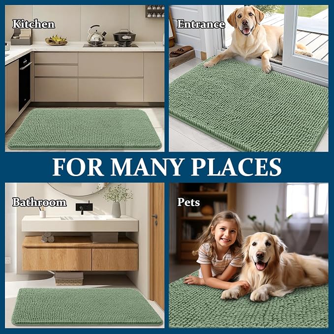 OLANLY Dog Door Mat for Muddy Paws 70x35, Absorbs Moisture and Dirt, Absorbent - Image 8