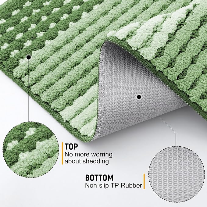 Kitinjoy Indoor Outdoor Door Mat, 47x20 Non-Slip Absorbent Dirt Trapper - Image 3