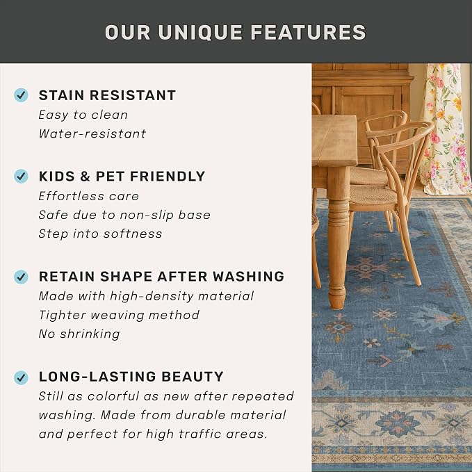 Hazo Haus Blue Boho 3x20 Extra Long Hallway Runner Rug - Image 5