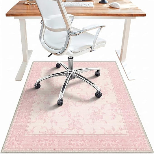 48"x60" Office Chair Mat for Hardwood Tile Floor, Under Desk Carpet Protector by BESBLEE