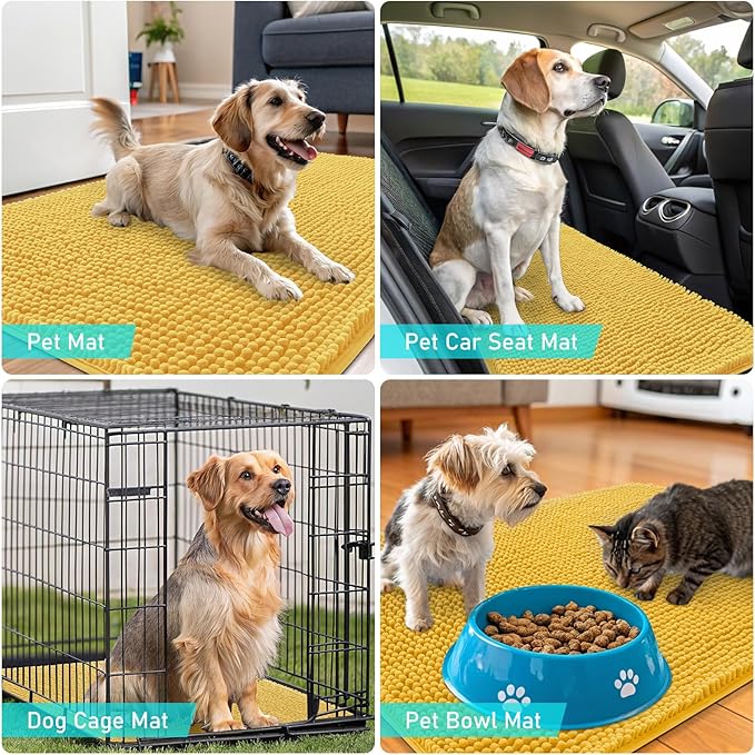 OLANLY Dog Door Mat for Muddy Paws 45x27, Absorbs Moisture and Dirt, Absorbent - Image 7