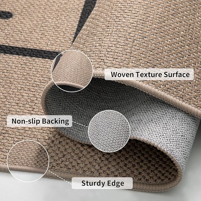 Tangsoo Easy Jute Rug 2x6 Washable Non-Slip Runner - Image 3