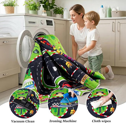 Kids Playroom Rug 3x4 Ft, Washable Car Rugs Play Mat, Non-Slip Soft Learning - Image 8