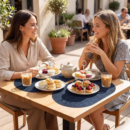 Placemats Set of 4-17" x 11.8" Waterproof & Heat Resistant Oval Place Mats - Image 5