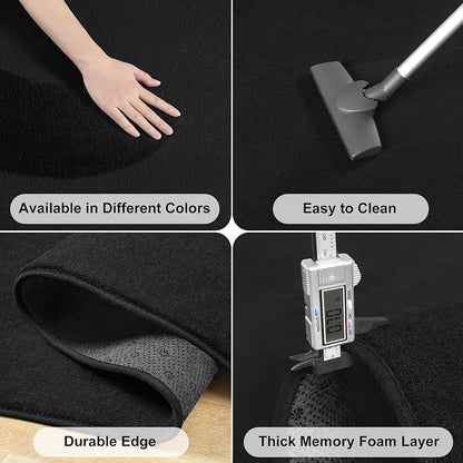 Amearea Large Modern Area Rugs for Bedroom Living Room, 6x9 Feet Black - Image 5