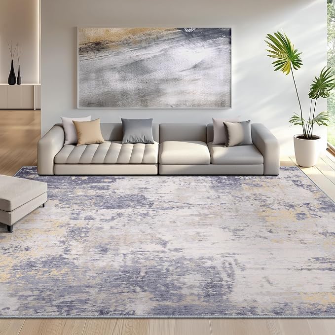 RELEANY Washable Area Rugs 5'x8' Non-Slip Modern Abstract Soft - Image 3