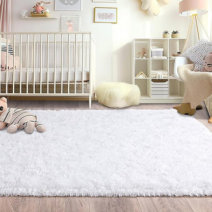 Fluffy Rugs for Bedroom Living Room, 4x6 Feet Indoor Modern Shaggy Area Rugs - Image 3