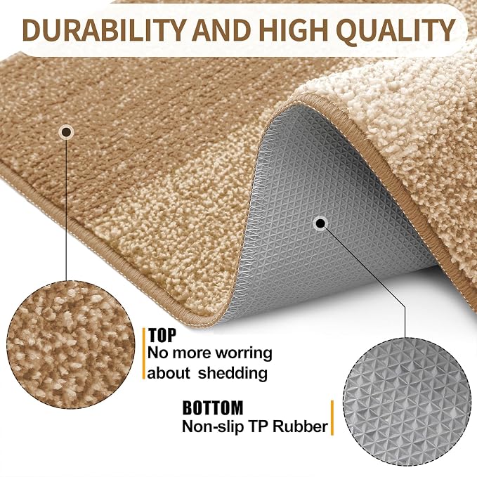 Kitinjoy Indoor Outdoor Door Mat, 59x32 Non-Slip Absorbent Dirt Trapper - Image 3