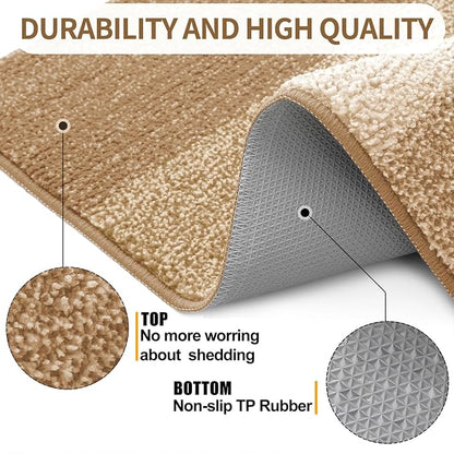 Kitinjoy Indoor Outdoor Door Mat, 59x32 Non-Slip Absorbent Dirt Trapper - Image 3