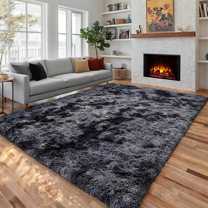 PAGISOFE Dark Grey Large Area Rugs by PAGISOFE