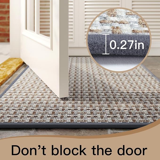 YDKGL Door Mat Entrance 24"x35", Dirt Resistant and Absorbent, Non-Slip Rubber - Image 4