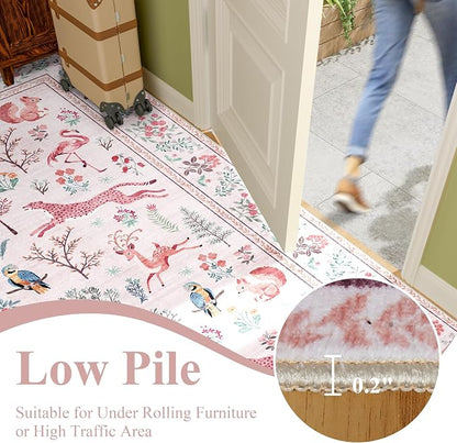 DUKINO 6x9 Rug, Washable Animal Living Room Rug - Image 8
