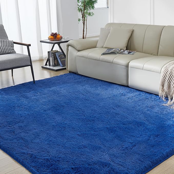 Ultra Soft Rug for Living Room, 5X8 Fluffy Shag Area Rug for Bedroom, Modern - Image 2