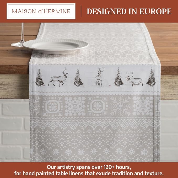 Maison d' Hermine Table Runner 100% Cotton 14.50" x 48" | Table Runners 48 - Image 2