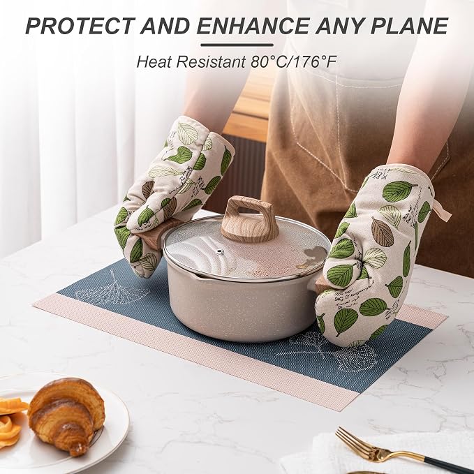 Placemats Set of 4 Washable Indoor | Outdoor Vinyl Place Mats - Image 4