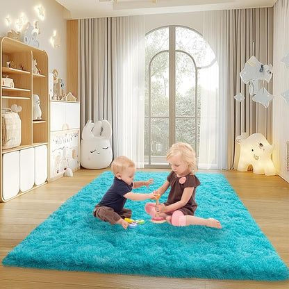 Mugorn 4x6 Rugs for Living Room, Large Fluffy Area Rugs for Bedroom, Soft - Image 2