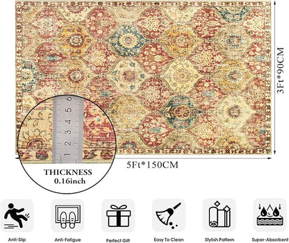 Lahome Moroccan Trellis Washable Small Area Rug, 3x5 Area Rug - Image 2