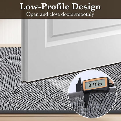 Indoor Door Mat 30"x47" Large, Low-Profile Welcome Front Door Mat Indoor - Image 3
