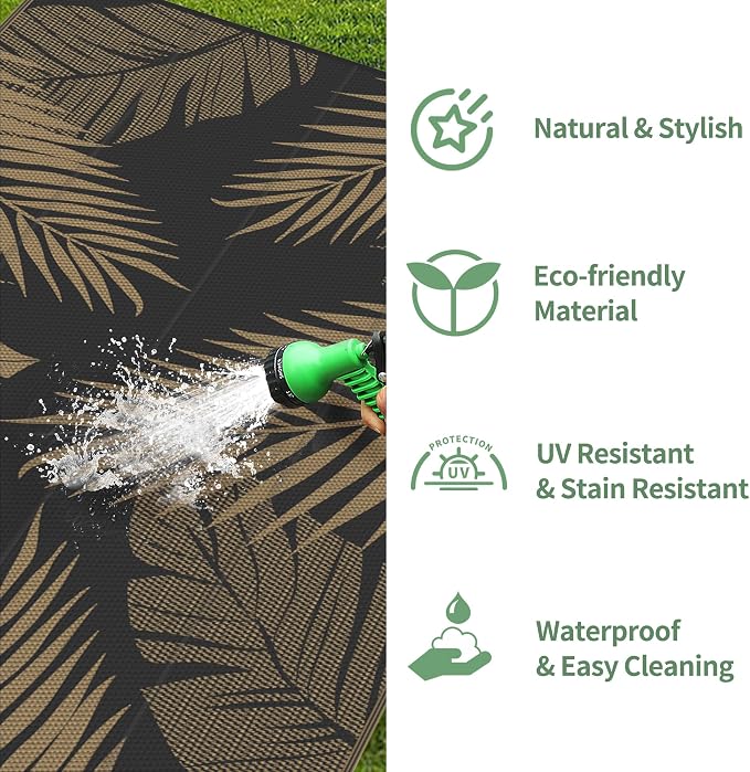 GENIMO Outdoor Rug 8' x 10' Waterproof - Image 6