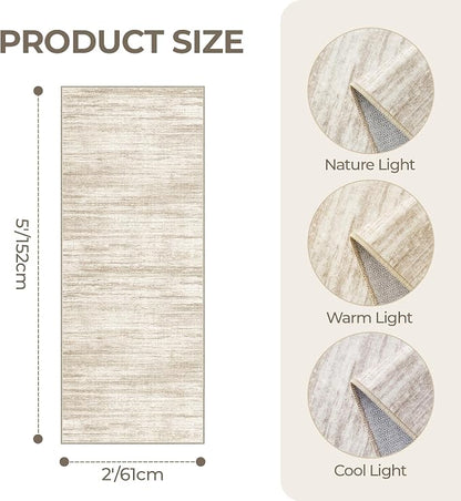 2x5 Rug Runner Washable for Entryway, Soft Bathroom Rugs - Image 2