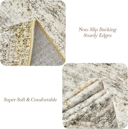 Soalmost 9x12 Area Rugs for Living Room, Non Slip Machine Washable Vintage Rugs - Image 5