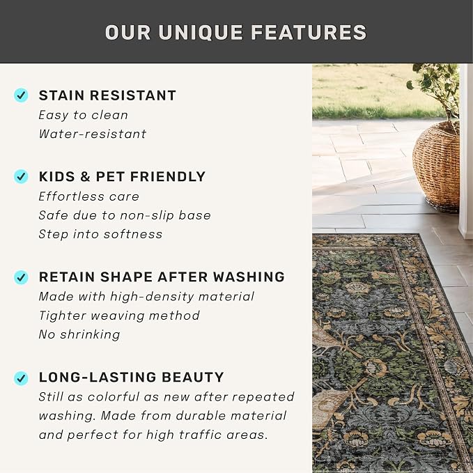 Washable Living Room Rug 6x8 - Image 6