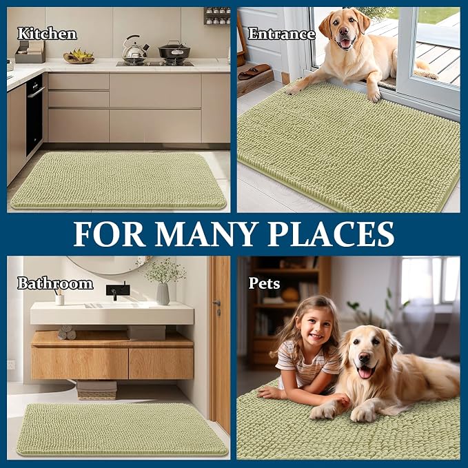 OLANLY Dog Door Mat for Muddy Paws 44x32, Absorbs Moisture and Dirt, Absorbent - Image 8