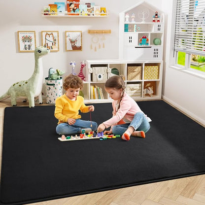 Amearea Large Modern Area Rugs for Bedroom Living Room, 8x10 Feet Black - Image 4