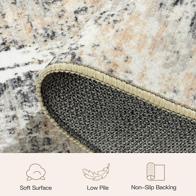 Lofus 10x14 Area Rug for Living Room, Neutral Modern Washable Carpet for - Image 6