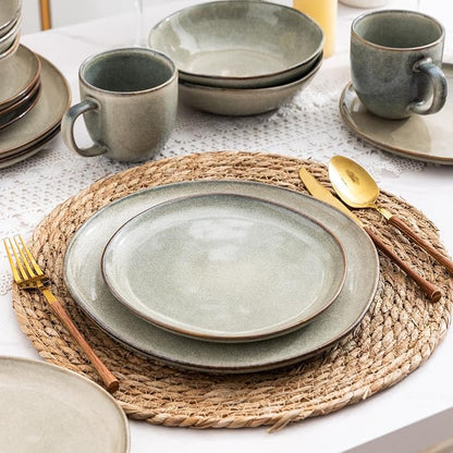 AmorArc Ceramic Dinner Plates Set of 6, 10.5 Inch Stoneware Plates Set | - Image 7