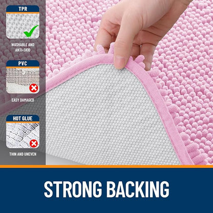 OLANLY Large Bathroom Rugs 70x46, Extra Soft Absorbent Chenille Bath Rugs - Image 6