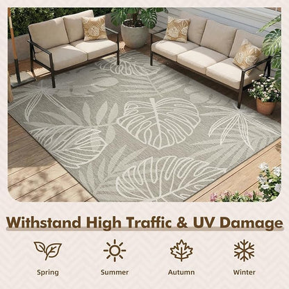 MontVoo-Outdoor Rug-Patio Rug 5x7 ft Polypropylene Indoor Outdoor Rugs Outdoor - Image 4