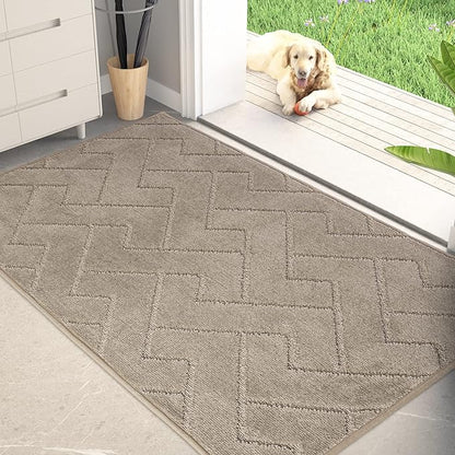 PURRUGS Dirt Trapping Door Mat 32" x 47", Non-Slip Machine Washable Entry Rug by PURRUGS