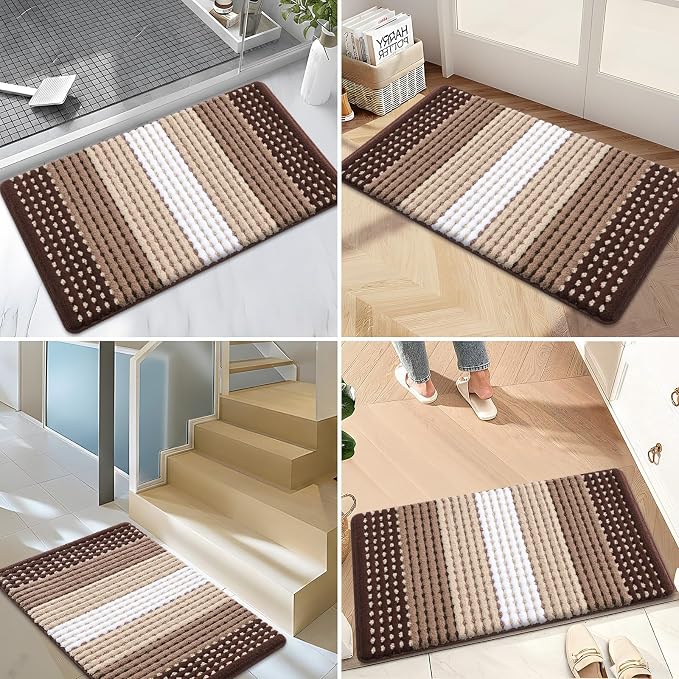 Kitinjoy Indoor Outdoor Door Mat, 32x20 Non-Slip Absorbent Dirt Trapper - Image 6