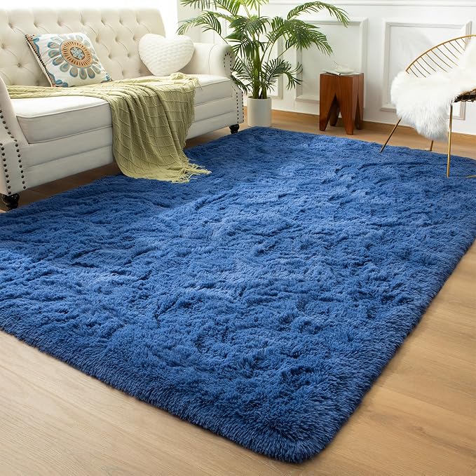 Andecor Soft Fluffy Bedroom Rugs Indoor Shaggy Plush Area Rug by Andecor
