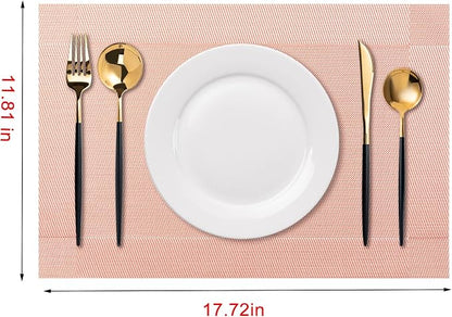 Placemats Set of 4 Washable Indoor | Outdoor Vinyl Place Mats - Image 2