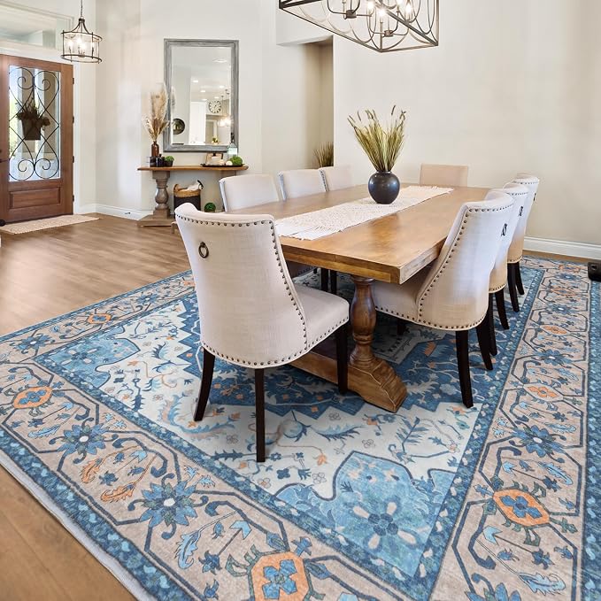 Lessymo 8 x 10 Area Rugs for Living Room- Machine Washable Area Rugs Boho Faux - Image 7
