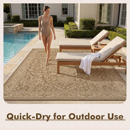 MontVoo-Outdoor Rug-Patio Rug 8x10 Polypropylene Indoor Outdoor Rugs Carpet - Image 7