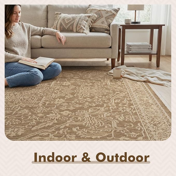 MontVoo-Outdoor Rug-Patio Rug 5x7 ft Polypropylene Indoor Outdoor Rugs Carpet - Image 3