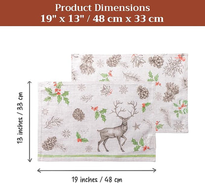 Maison d' Hermine Placemats Set of 4 Reusable 100% Cotton | Cloth Place Mats - Image 7
