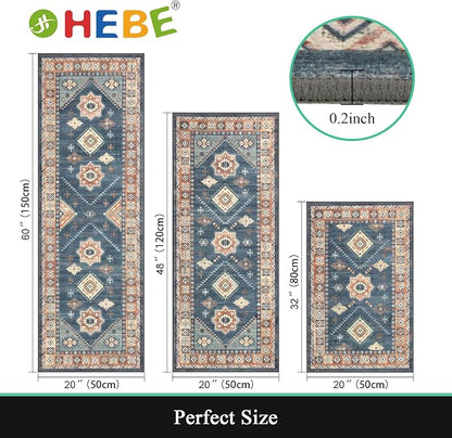 HEBE Boho Kitchen Rug Sets 3 Piece - Image 2