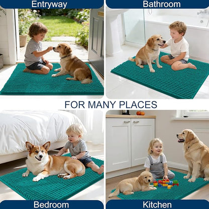 OLANLY Dog Door Mat for Muddy Paws 24x16, Ultra Absorbent Chenille Mud Doormat - Image 8