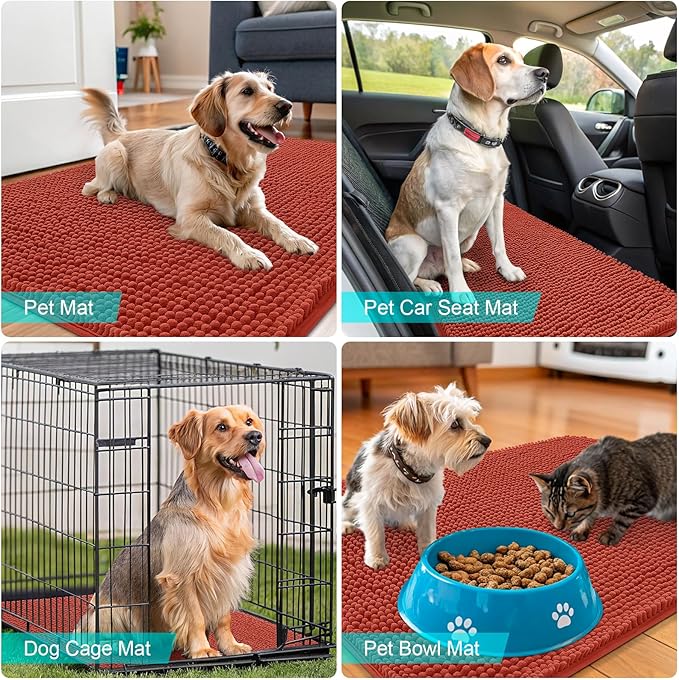 OLANLY Dog Door Mat for Muddy Paws 70x24, Absorbs Moisture and Dirt, Absorbent - Image 7