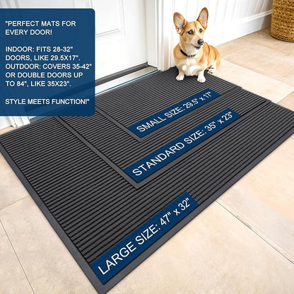 OLANLY Front Door Mat Indoor Outdoor Entrance, Waterproof Heavy Duty Doormat - Image 2