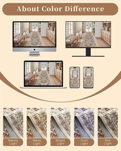 Madane Hallway Rug 3x10, Kitchen Rugs Washable Entryway Rug Vintage Kitchen - Image 10