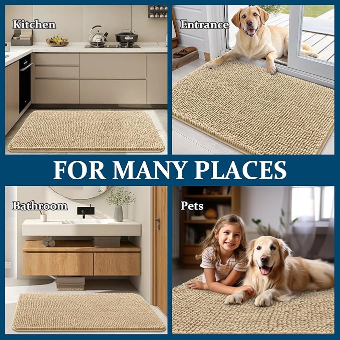OLANLY Dog Door Mat for Muddy Paws 59x20, Absorbs Moisture and Dirt, Absorbent - Image 8