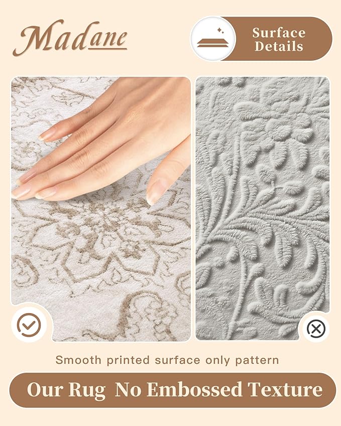 Madane 9x12 Area Rugs for Living Room, Machine Washable Rug - Image 4
