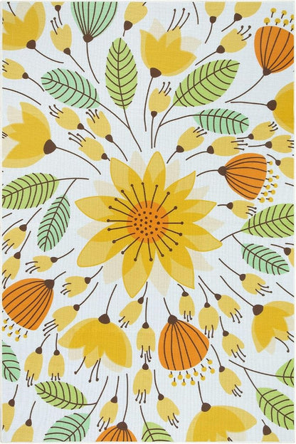 Lahome Floral Indoor Outdoor Rug, 6x9ft Non Slip Outdoor Patio Rug - Image 7