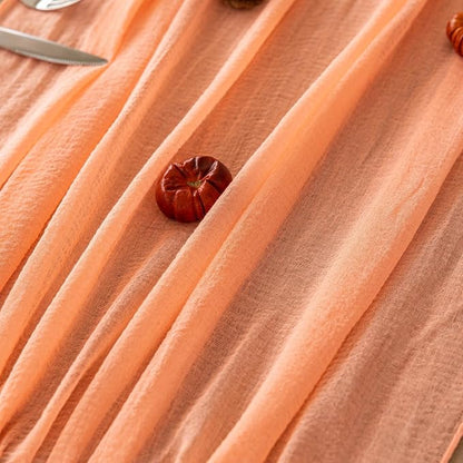 10Pcs Coral Peach Cheesecloth Table Runner 120 Inches - Image 3